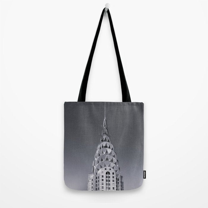 Pinnacle skyscraper sphere, New York, New York architectural black and white photograph Tote Bag Gallery Image 2