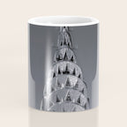 Pinnacle skyscraper sphere, New York, New York architectural black and white photograph Coffee Mug Gallery Image 4