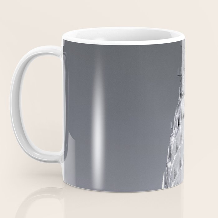 Pinnacle skyscraper sphere, New York, New York architectural black and white photograph Coffee Mug Gallery Image 3