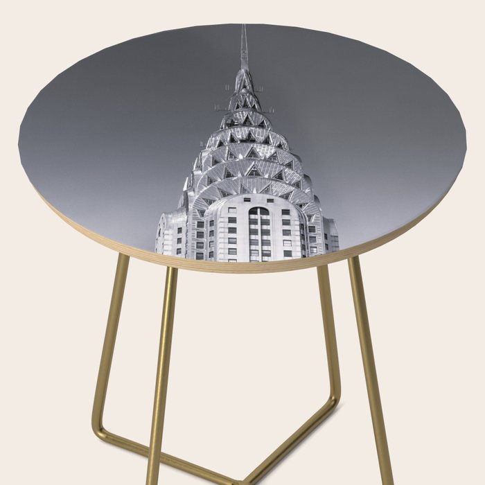 Pinnacle skyscraper sphere, New York, New York architectural black and white photograph Side Table Gallery Image 2