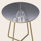 Pinnacle skyscraper sphere, New York, New York architectural black and white photograph Side Table Gallery Image 2