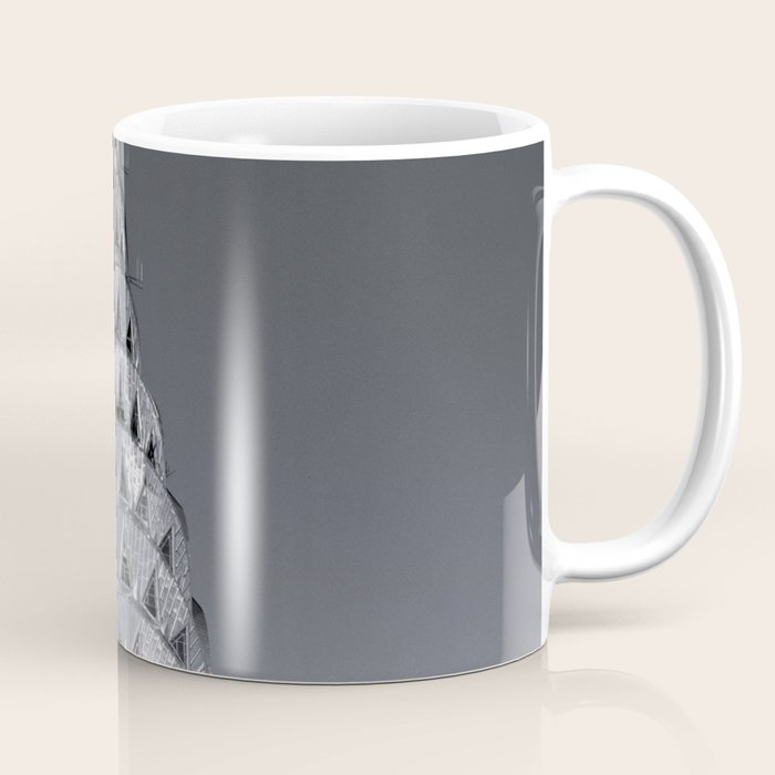 Pinnacle skyscraper sphere, New York, New York architectural black and white photograph Coffee Mug Gallery Image 1