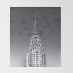 Pinnacle skyscraper sphere, New York, New York architectural black and white photograph Throw Blanket Gallery Image 2