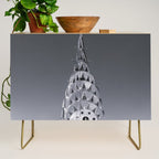 Pinnacle skyscraper sphere, New York, New York architectural black and white photograph Credenza Gallery Image 1