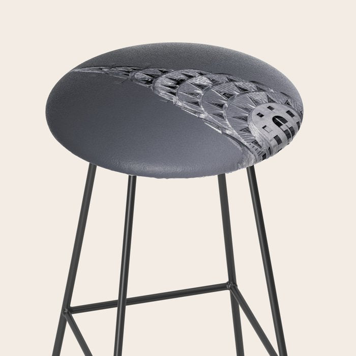 Pinnacle skyscraper sphere, New York, New York architectural black and white photograph Stool Gallery Image 2