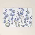 Blue Forget Me Not Blooms Welcome Mat Gallery Image 1