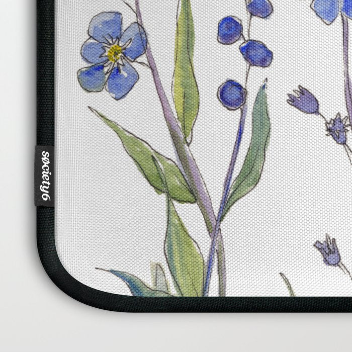 Blue Forget Me Not Blooms Laptop Sleeve Gallery Image 3
