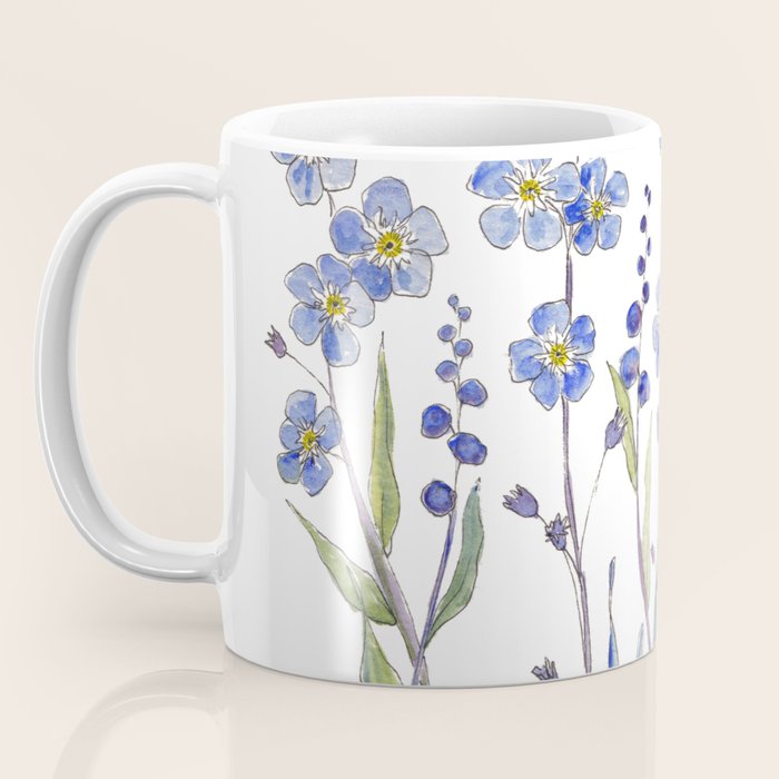 Blue Forget Me Not Blooms Coffee Mug Gallery Image 3