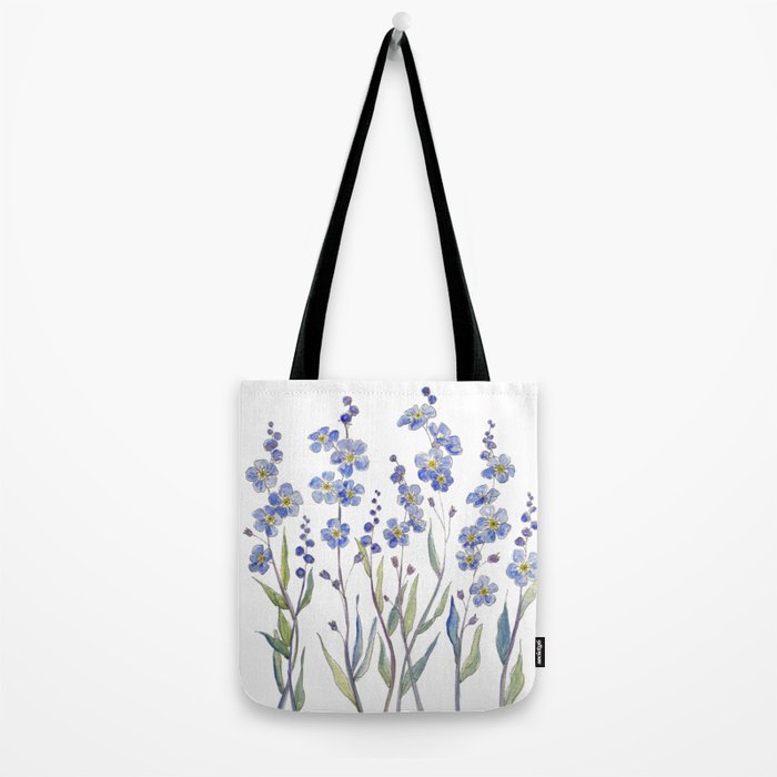 Blue Forget Me Not Blooms Tote Bag Gallery Image 2