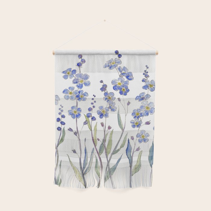 Blue Forget Me Not Blooms Wall Hanging Gallery Image 1