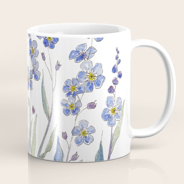 Blue Forget Me Not Blooms Coffee Mug Gallery Image 1