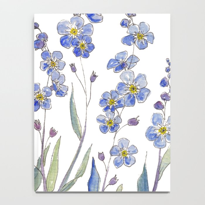 Blue Forget Me Not Blooms Notebook Gallery Image 4