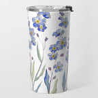 Blue Forget Me Not Blooms Travel Mug Gallery Image 2