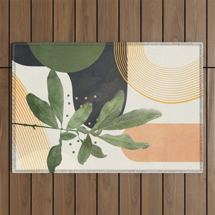 Branch Design 3 Outdoor Rug Gallery Image 1
