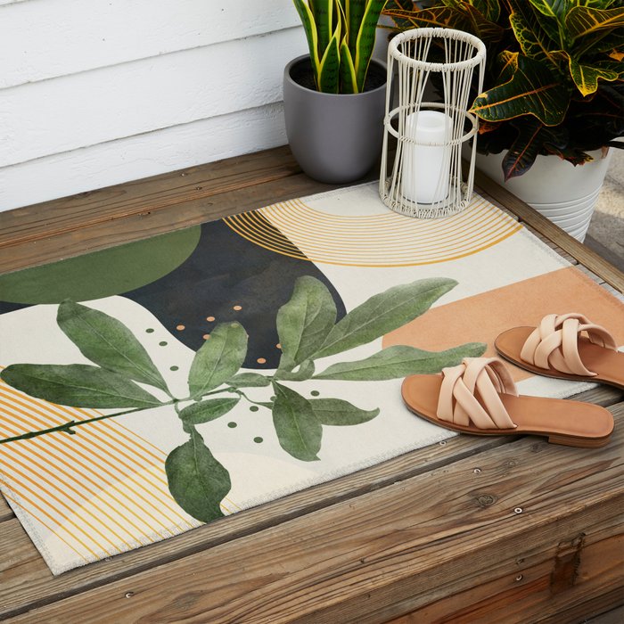 Branch Design 3 Outdoor Rug Gallery Image 2