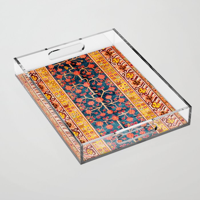 Khotan  Antique East Turkestan Rug Print Acrylic Tray Gallery Image 1
