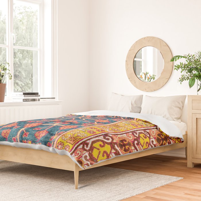 Khotan  Antique East Turkestan Rug Print Duvet Cover Gallery Image 2