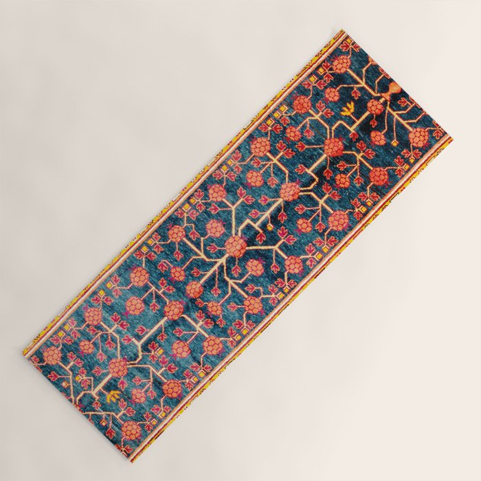 Khotan  Antique East Turkestan Rug Print Yoga Mat Gallery Image 1