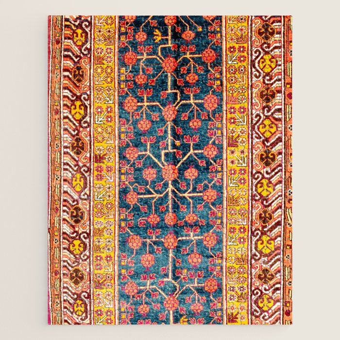 Khotan  Antique East Turkestan Rug Print Jigsaw Puzzle Gallery Image 1