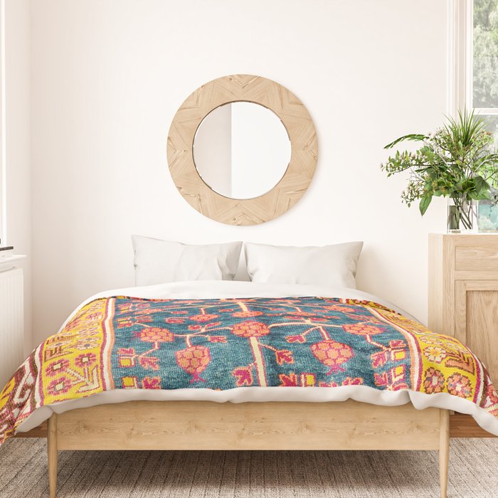 Khotan  Antique East Turkestan Rug Print Duvet Cover Gallery Image 3