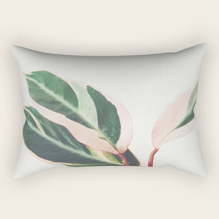 Pink Leaves III Rectangular Pillow Gallery Image 2