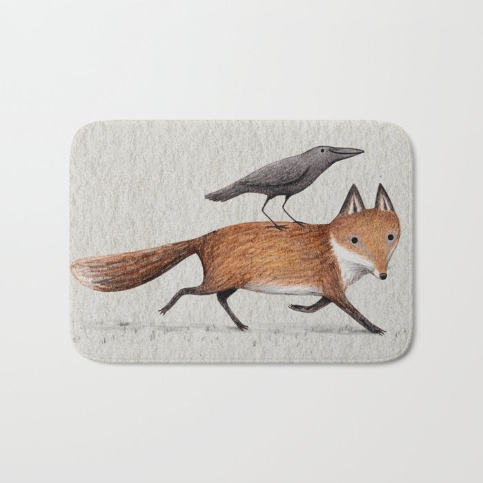 Fox & Crow - Piggyback Bath Mat Gallery Image 1