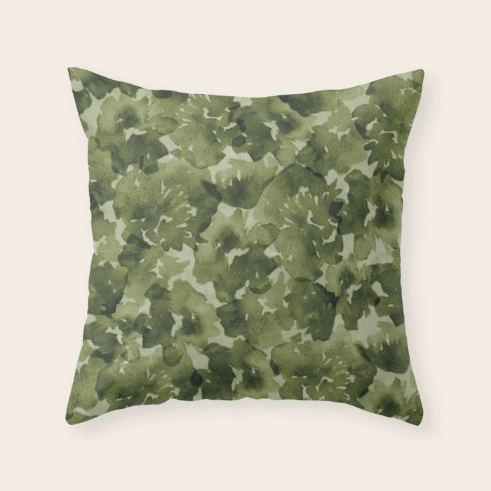 Rippled Floral Throw Pillow Gallery Image 6