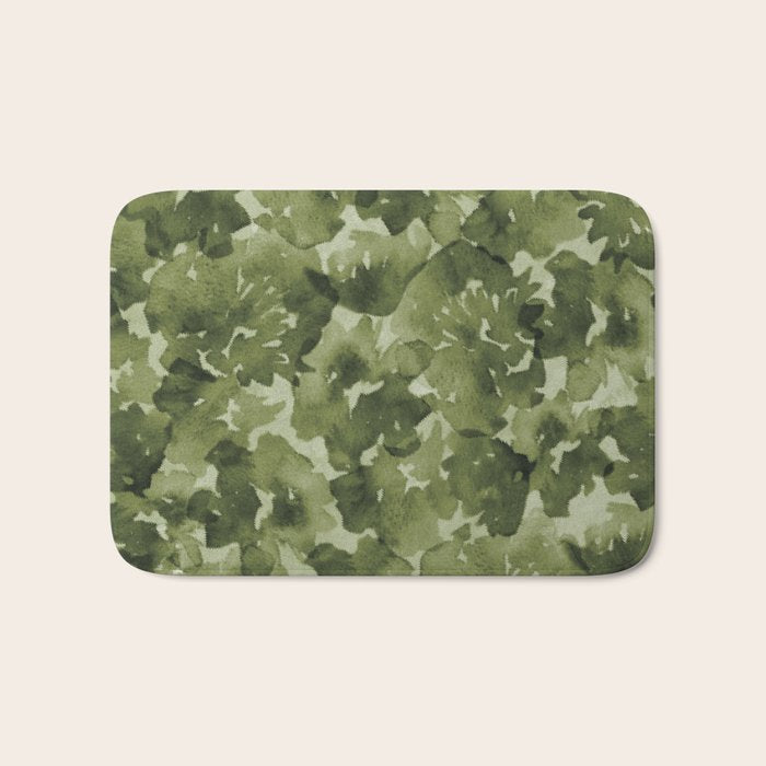 Rippled Floral Bath Mat Gallery Image 1