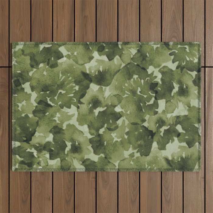 Rippled Floral Outdoor Rug Gallery Image 1