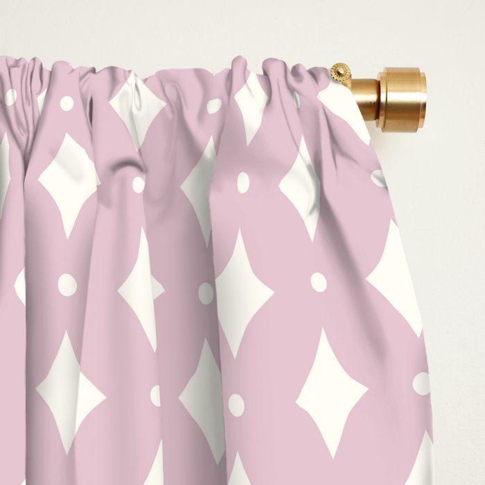 Vintage Stars XII Blush Pink Window Curtain Gallery Image 2