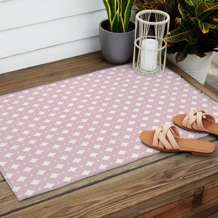 Vintage Stars XII Blush Pink Outdoor Rug Gallery Image 2