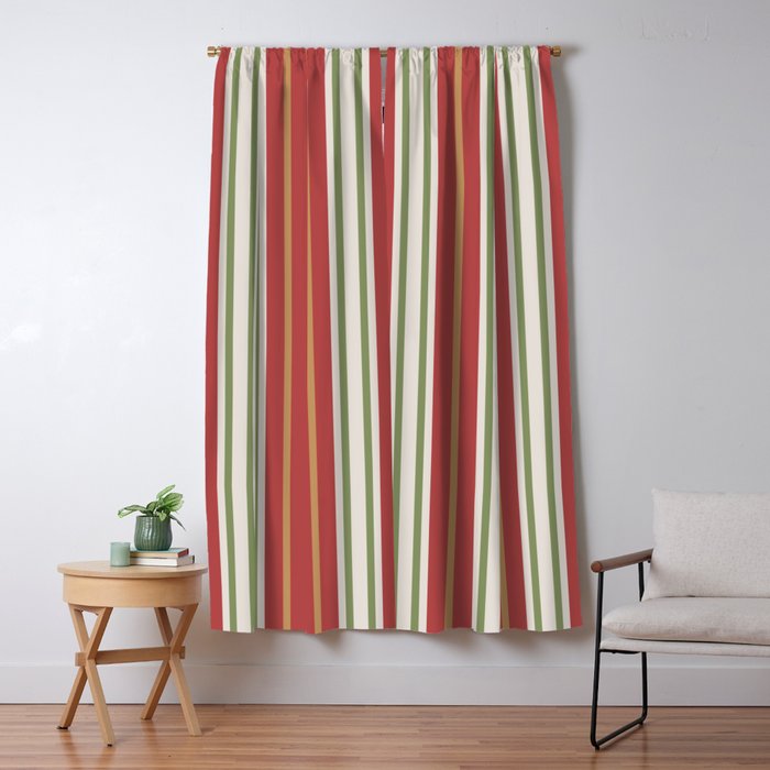 Retro Striped Color Harmony Window Curtain Gallery Image 5