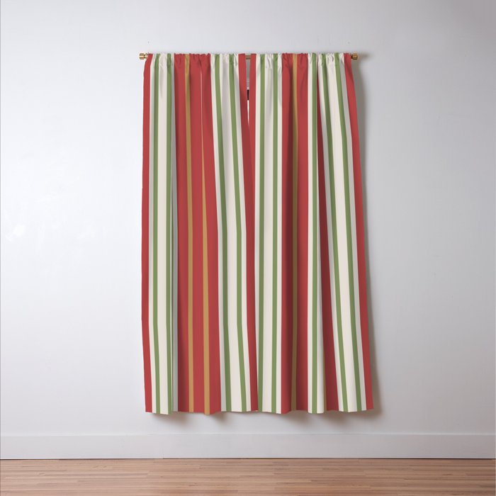 Retro Striped Color Harmony Window Curtain Gallery Image 3