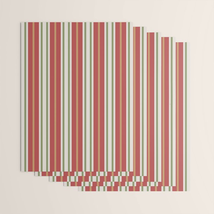 Retro Striped Color Harmony Wrapping Paper Gallery Image 3