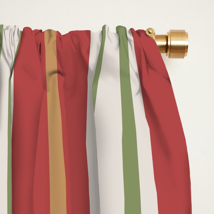 Retro Striped Color Harmony Window Curtain Gallery Image 2