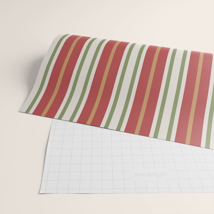 Retro Striped Color Harmony Wrapping Paper Gallery Image 2