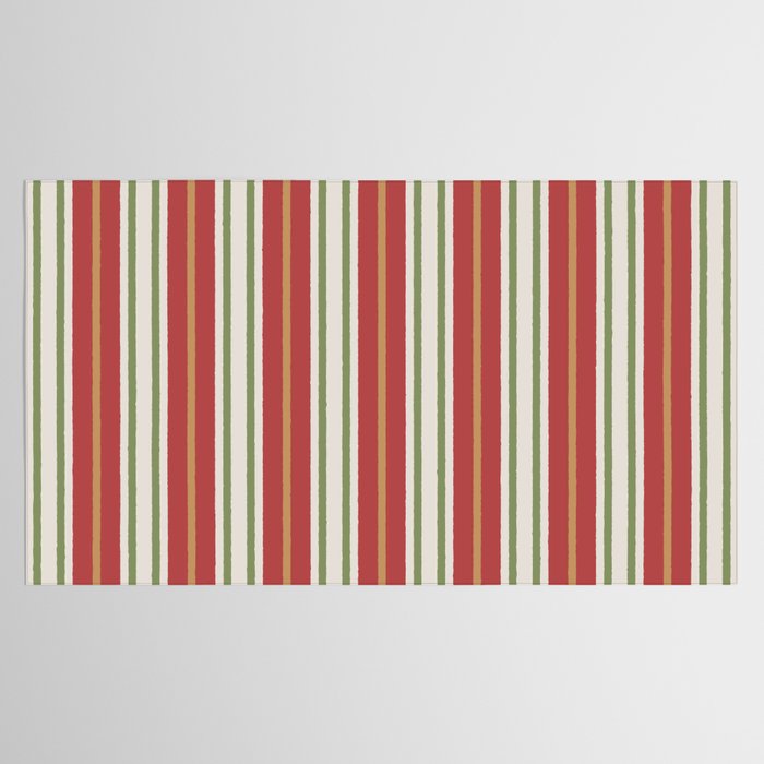 Retro Striped Color Harmony Tablecloth Gallery Image 2