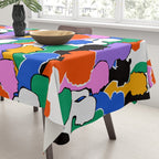 Colorful diverse people crowd art pattern Tablecloth Gallery Image 3