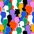 Colorful diverse people crowd art pattern Coffee Mug Gallery Image 2