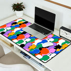 Colorful diverse people crowd art pattern Desk Mat Gallery Image 2