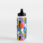 Colorful diverse people crowd art pattern Water Bottle Gallery Image 3