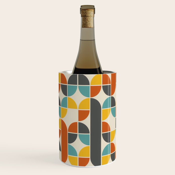 1970s Colors Mid Century Modern Geometric Pattern  Wine Chiller Gallery Image 3