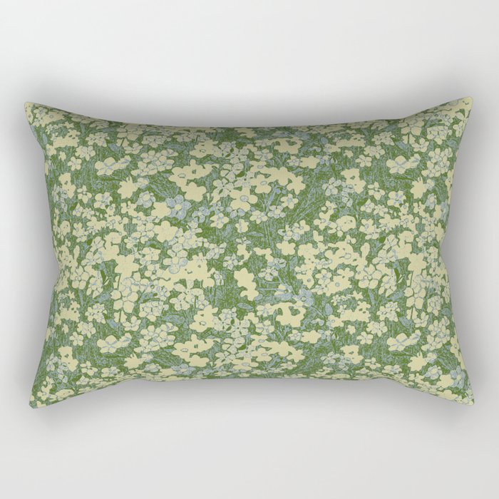 Nostalgia (Green-Blue) Rectangular Pillow Gallery Image 2