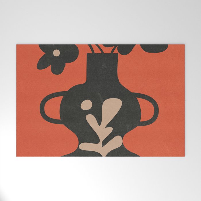 Floral Silhouette 5 Welcome Mat Gallery Image 1