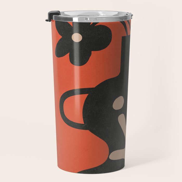 Floral Silhouette 5 Travel Mug Gallery Image 3