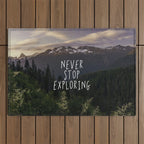 Never Stop Exploring - Nature Photography Outdoor Rug Gallery Image 1