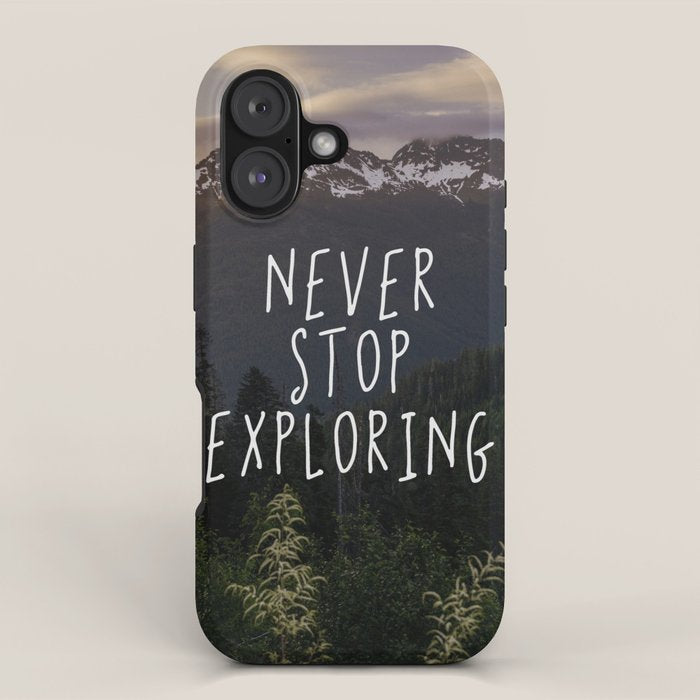 Never Stop Exploring - Nature Photography iPhone Case Gallery Image 1