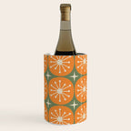 Mid Century Modern Atomic Dots and Stars Retro Pattern in Mossy Sage Olive Green Orange Beige Wine Chiller Gallery Image 3