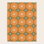 Mid Century Modern Atomic Dots and Stars Retro Pattern in Mossy Sage Olive Green Orange Beige Poster Gallery Image 4