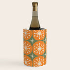 Mid Century Modern Atomic Dots and Stars Retro Pattern in Mossy Sage Olive Green Orange Beige Wine Chiller Gallery Image 2